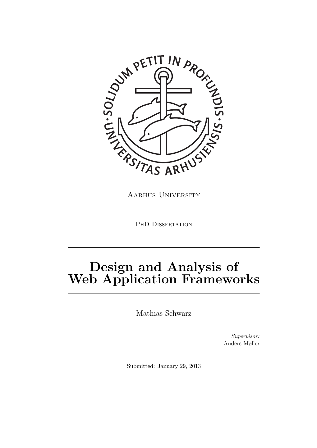 Design and Analysis of Web Application Frameworks