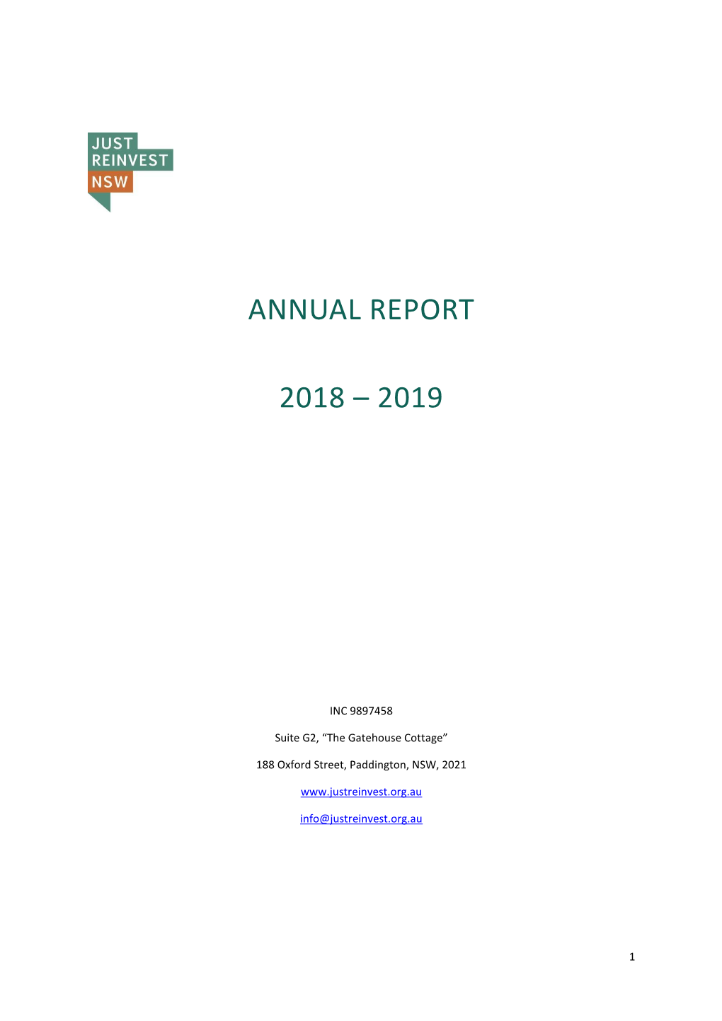 Annual Report 2018 – 2019