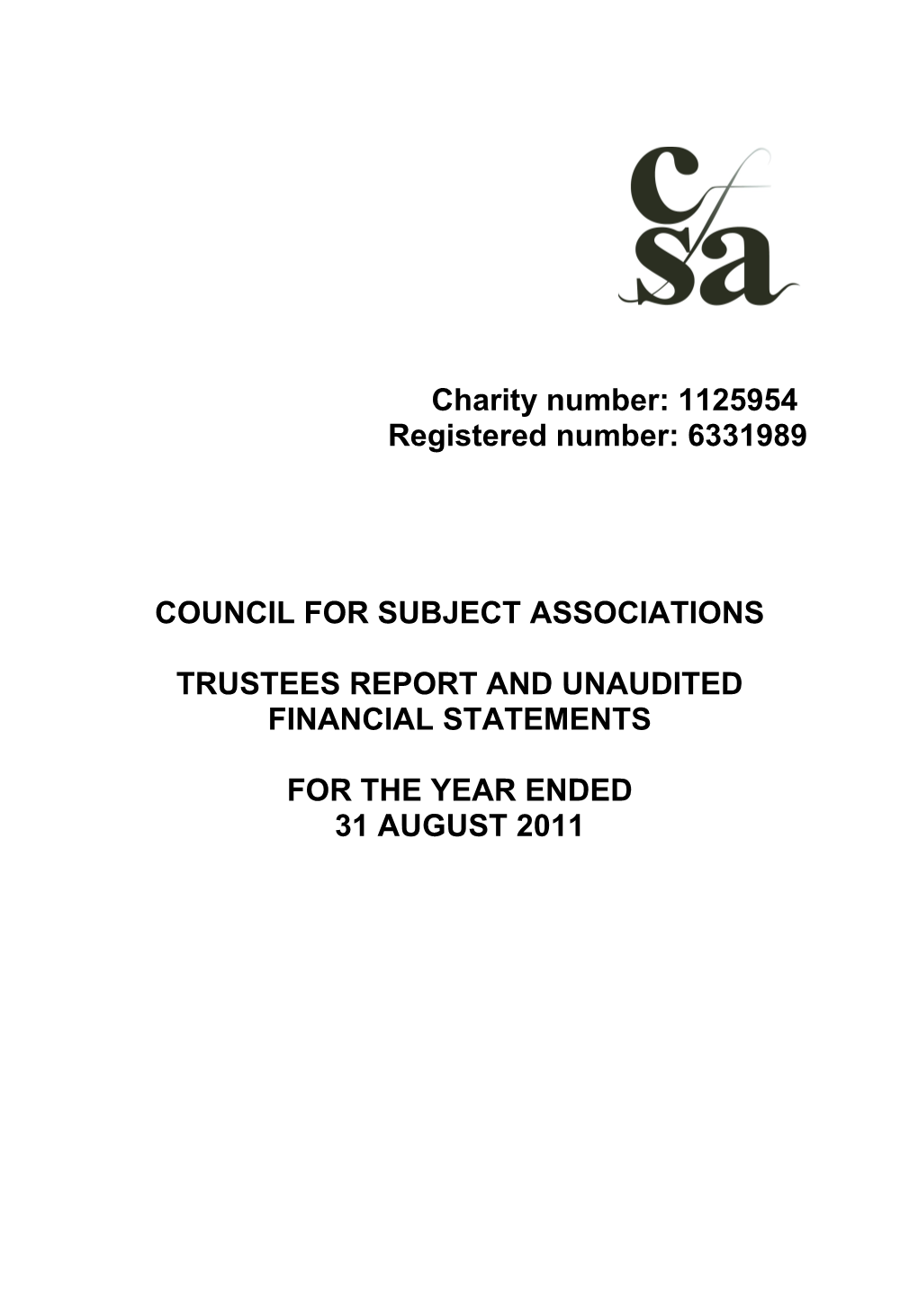Council for Subject Associations