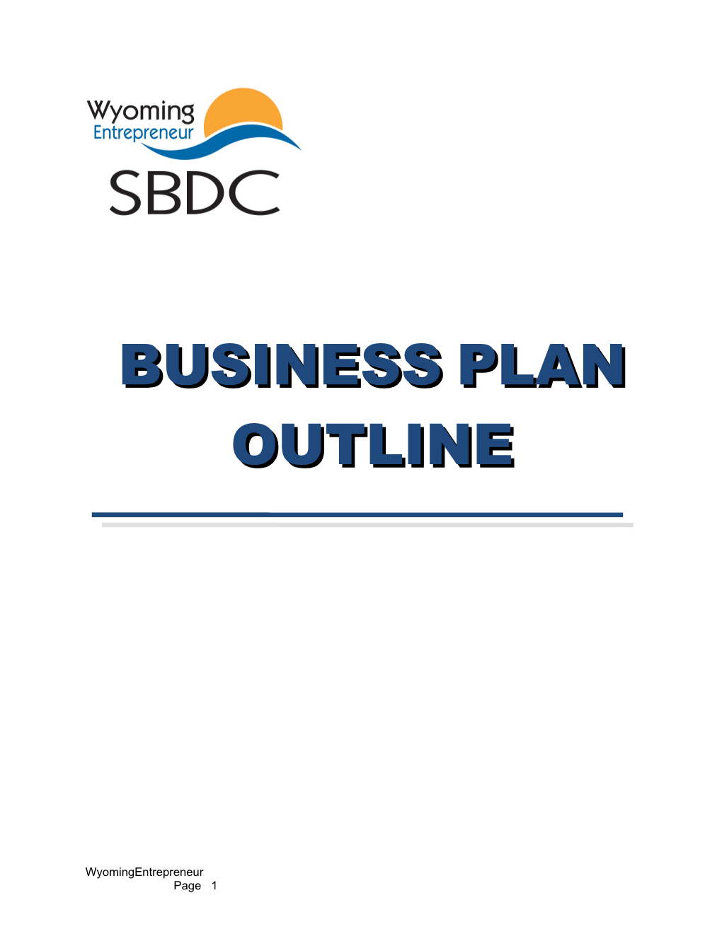 Business Plan Outline