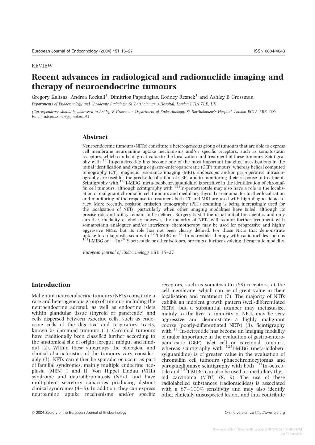 Recent Advances in Radiological and Radionuclide Imaging and Therapy