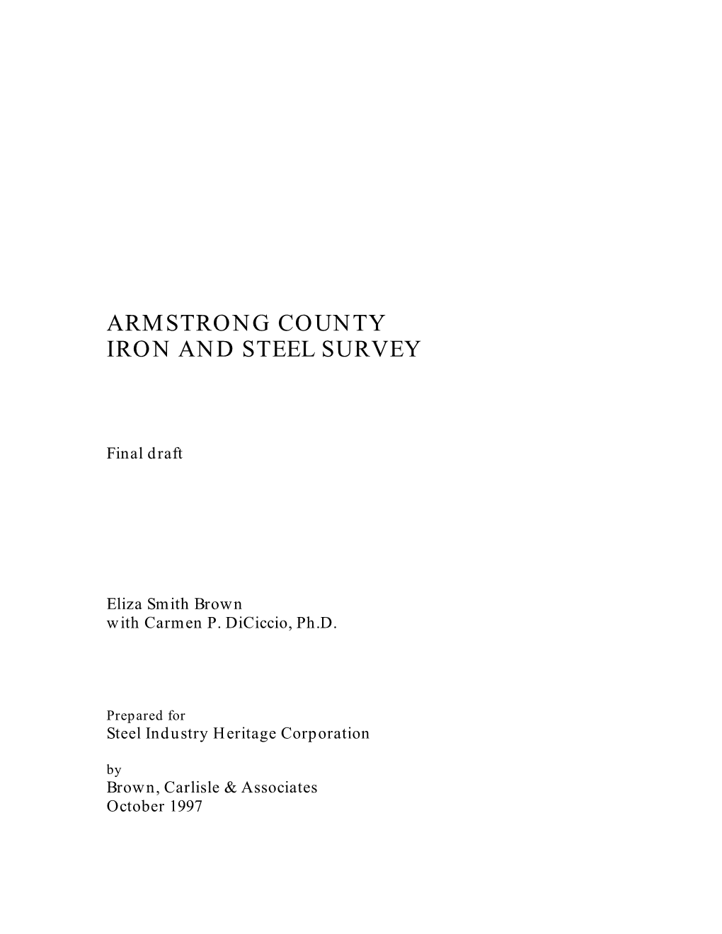 Armstrong County Survey