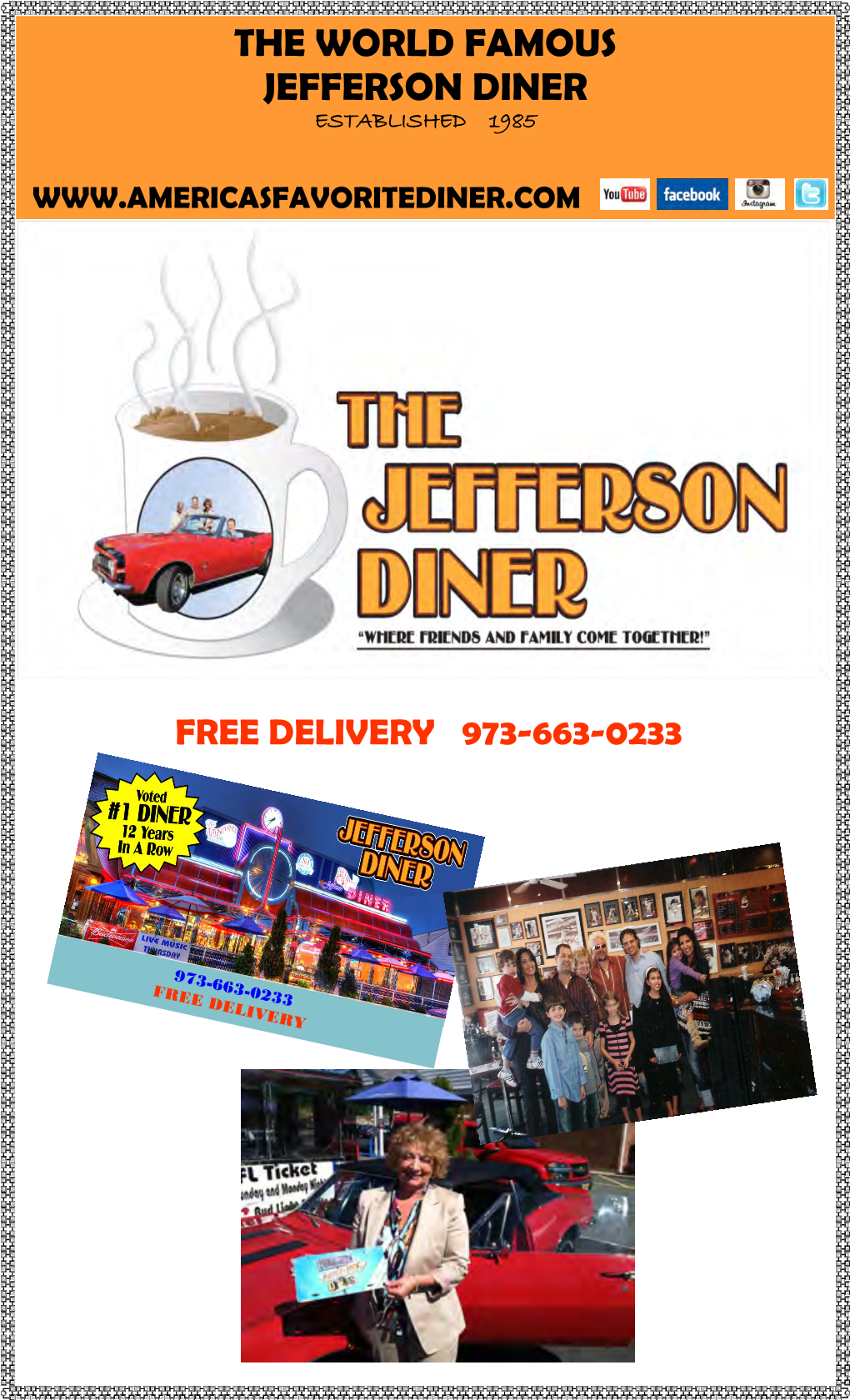 The World Famous Jefferson Diner Established 1985