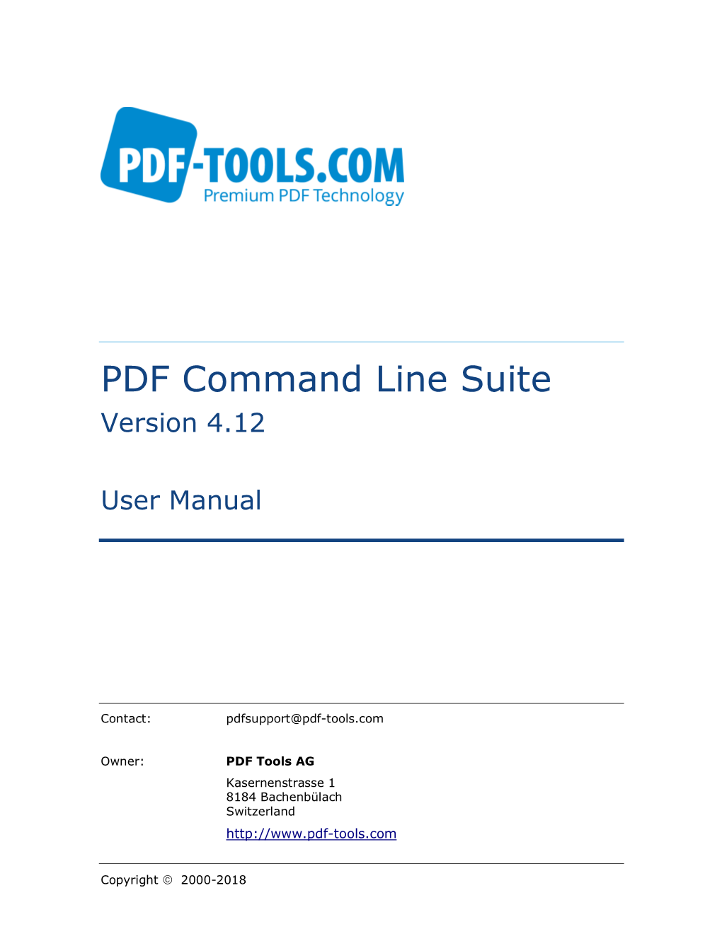 PDF Command Line Suite Version 4.12