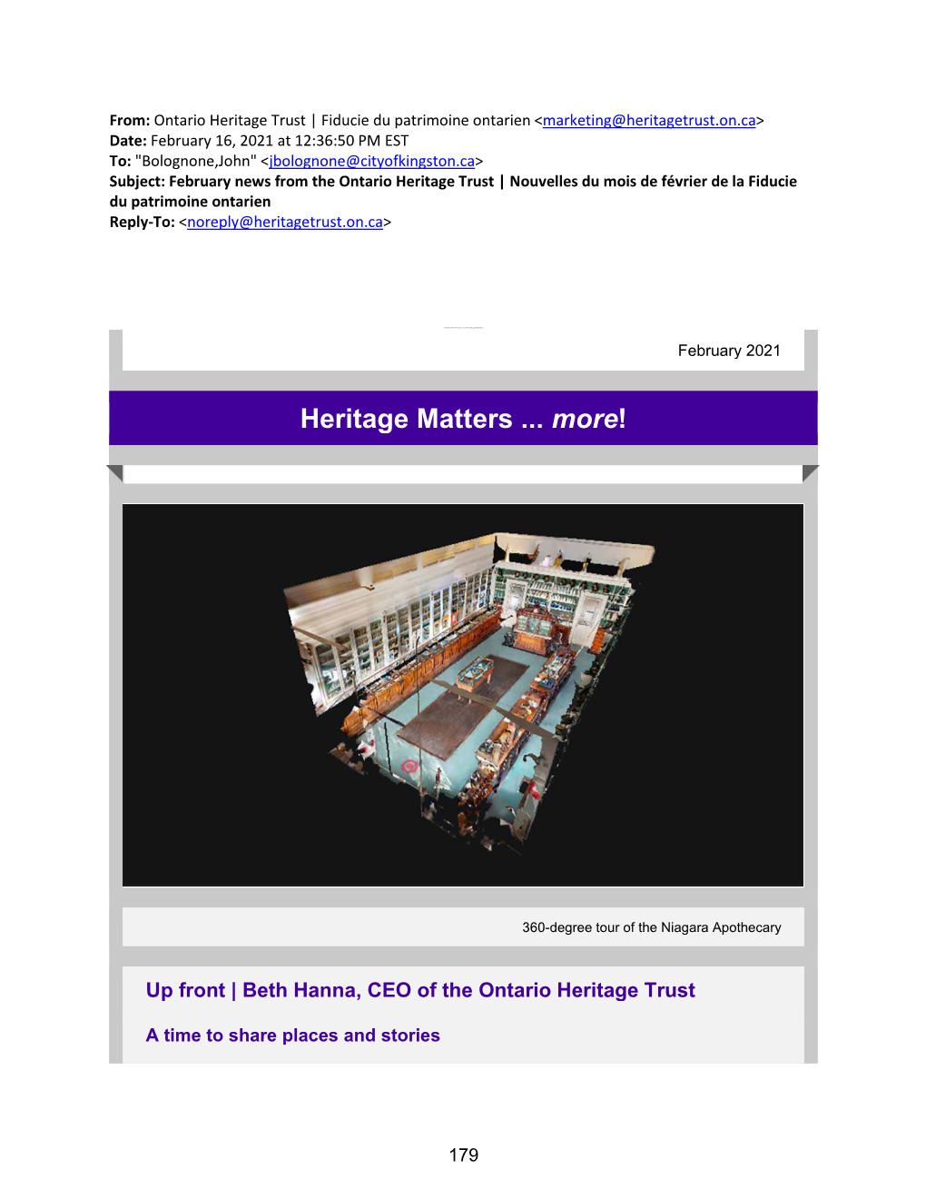 Heritage Kingston Committee Agenda