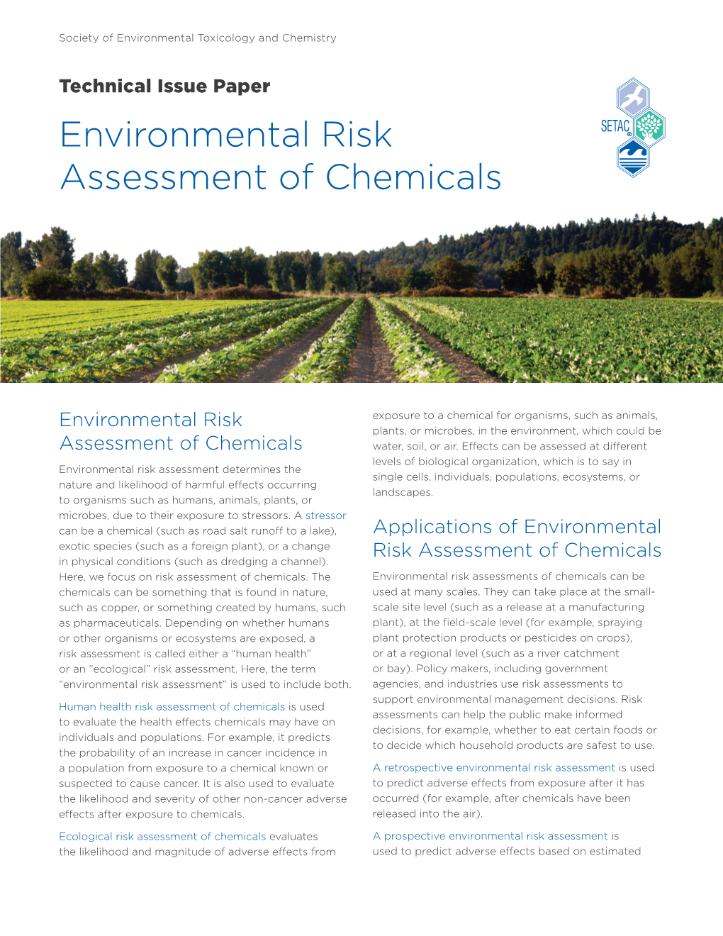 Environmental Risk Assessment of Chemicals