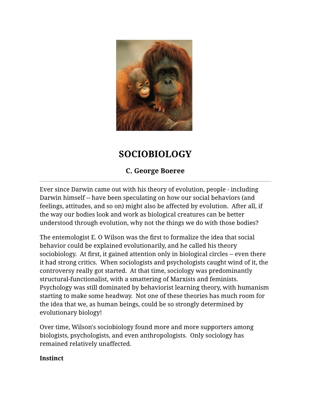 Sociobiology