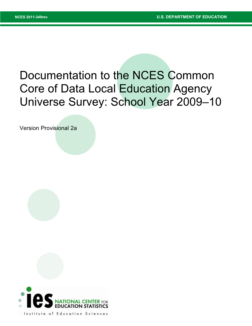 Documentcommon Core of Data Local Education Agency Universe