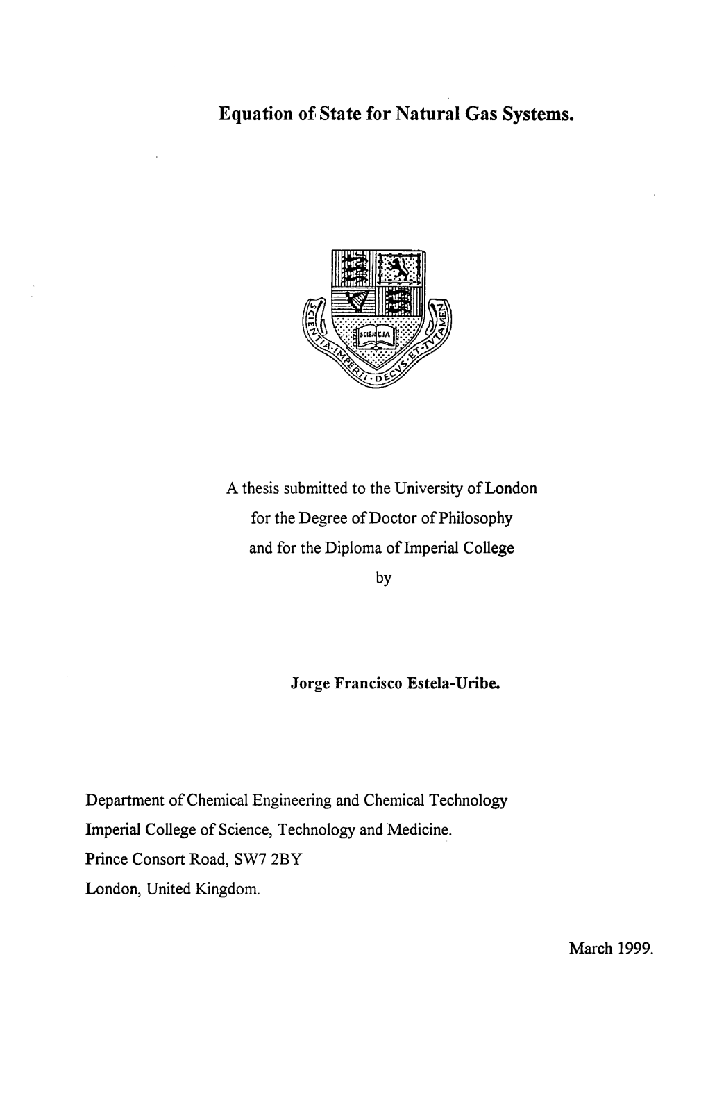 Equation of State for Natural Gas Systems