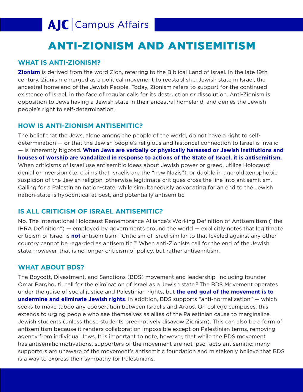 Anti-Zionism and Antisemitism