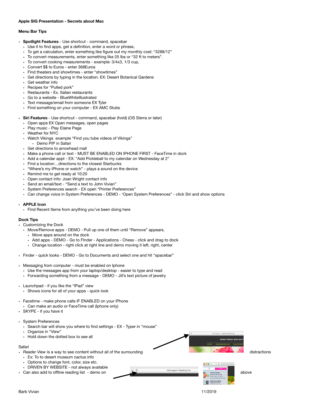 Apple SIG Presentation 11-19 Handout