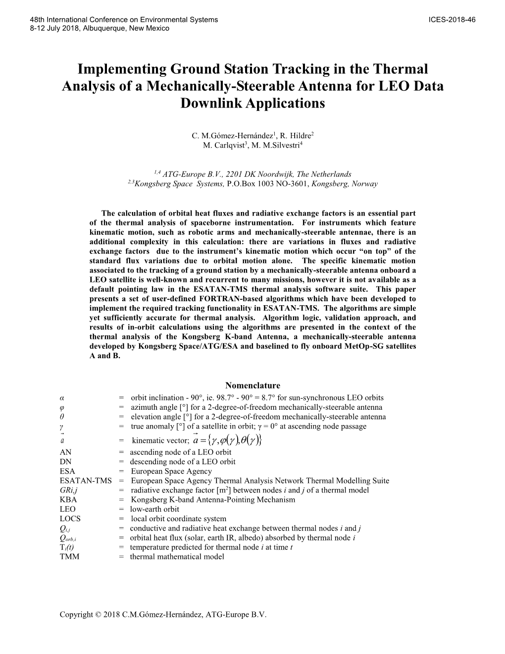 Implementing Ground Station Tracking in the Thermal Analysis of a Mechanically-Steerable Antenna for LEO Data Downlink Applications