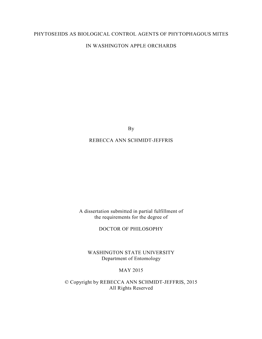 Phytoseiids As Biological Control Agents of Phytophagous Mites