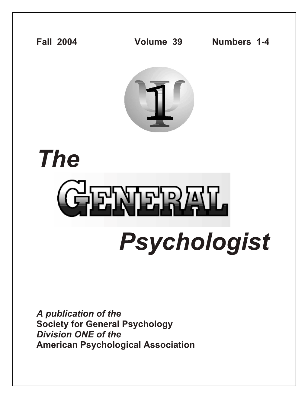 The Psychologist Volume 39, Nos