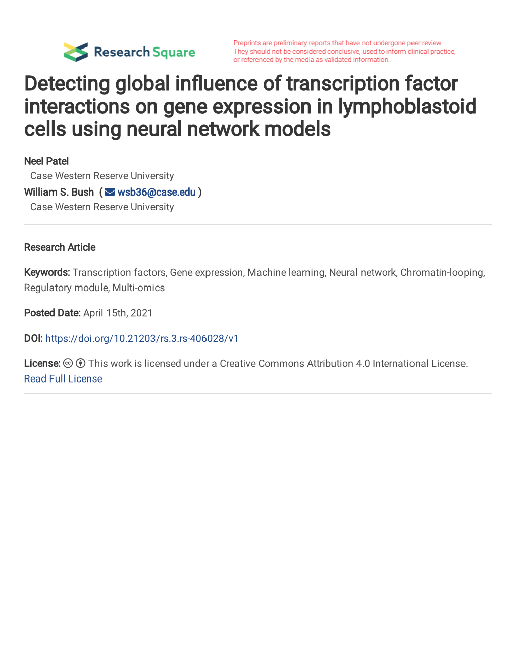 Detecting Global in Uence of Transcription