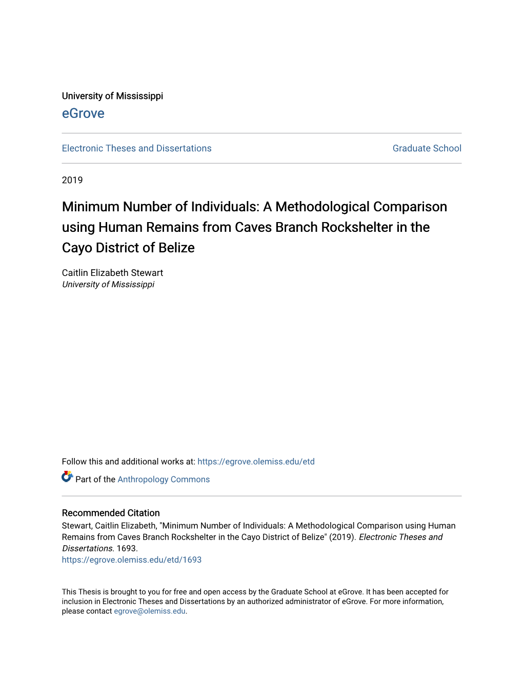 Minimum Number of Individuals: a Methodological Comparison Using Human Remains from Caves Branch Rockshelter in the Cayo District of Belize