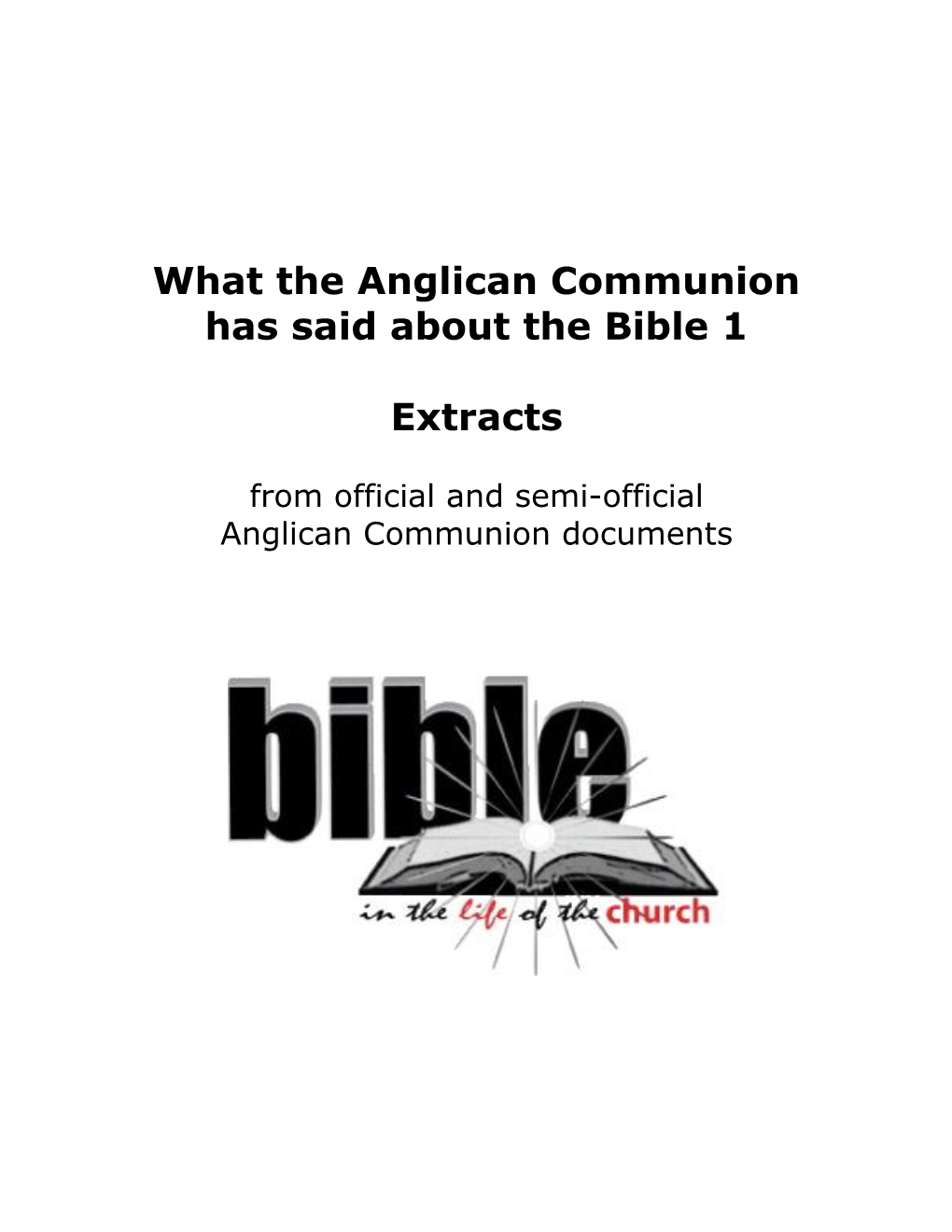 Anglican Communion Extracts Document