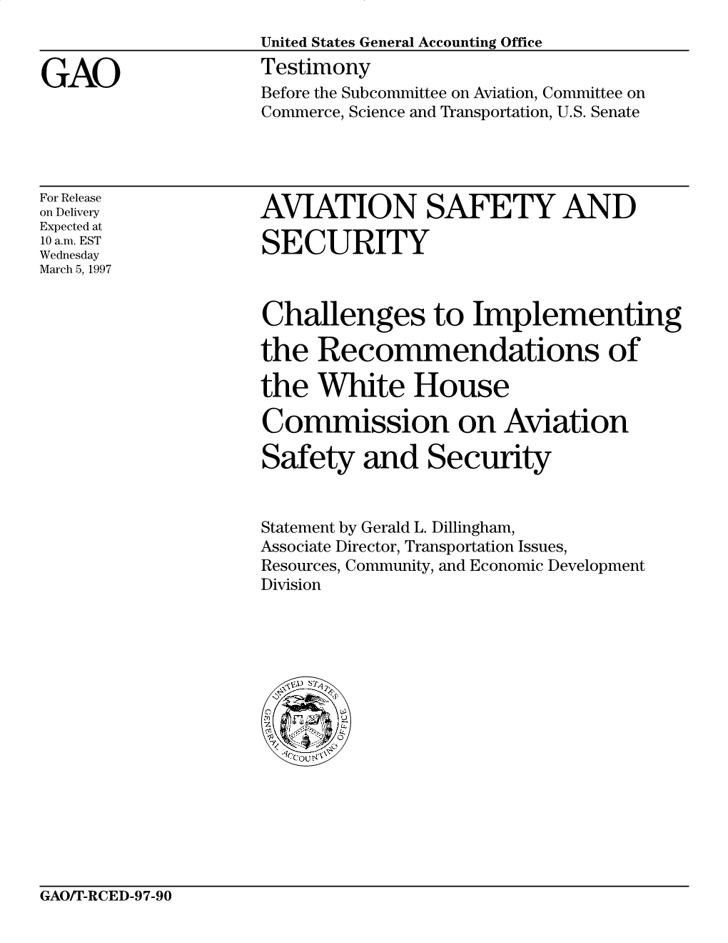 Aviation Safety and Security: Challenges to Implementing The