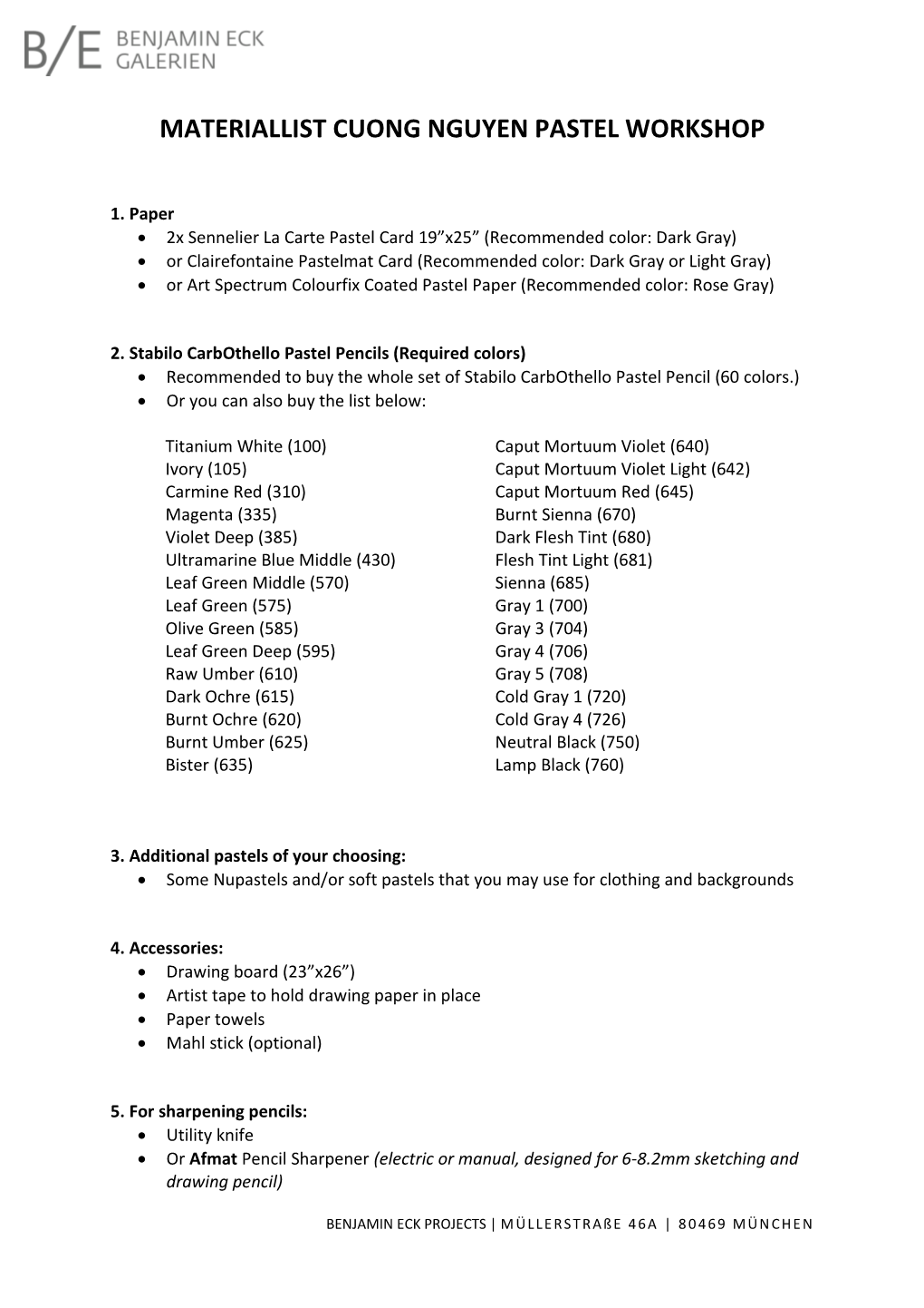 Materiallist Cuong Nguyen Pastel Workshop