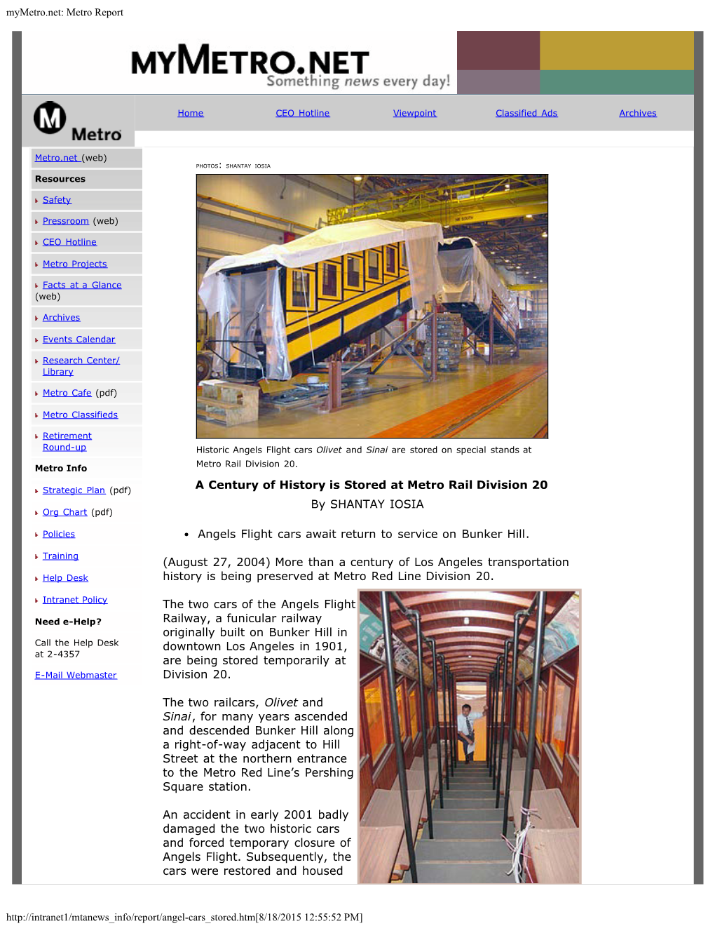 Mymetro.Net: Metro Report