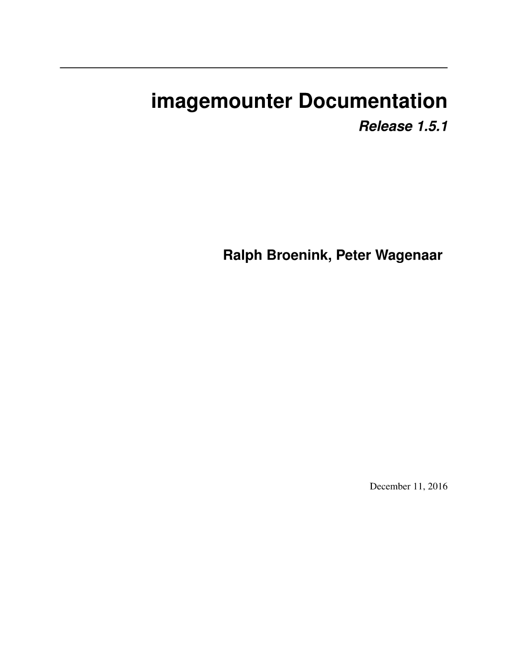 Imagemounter Documentation Release 1.5.1