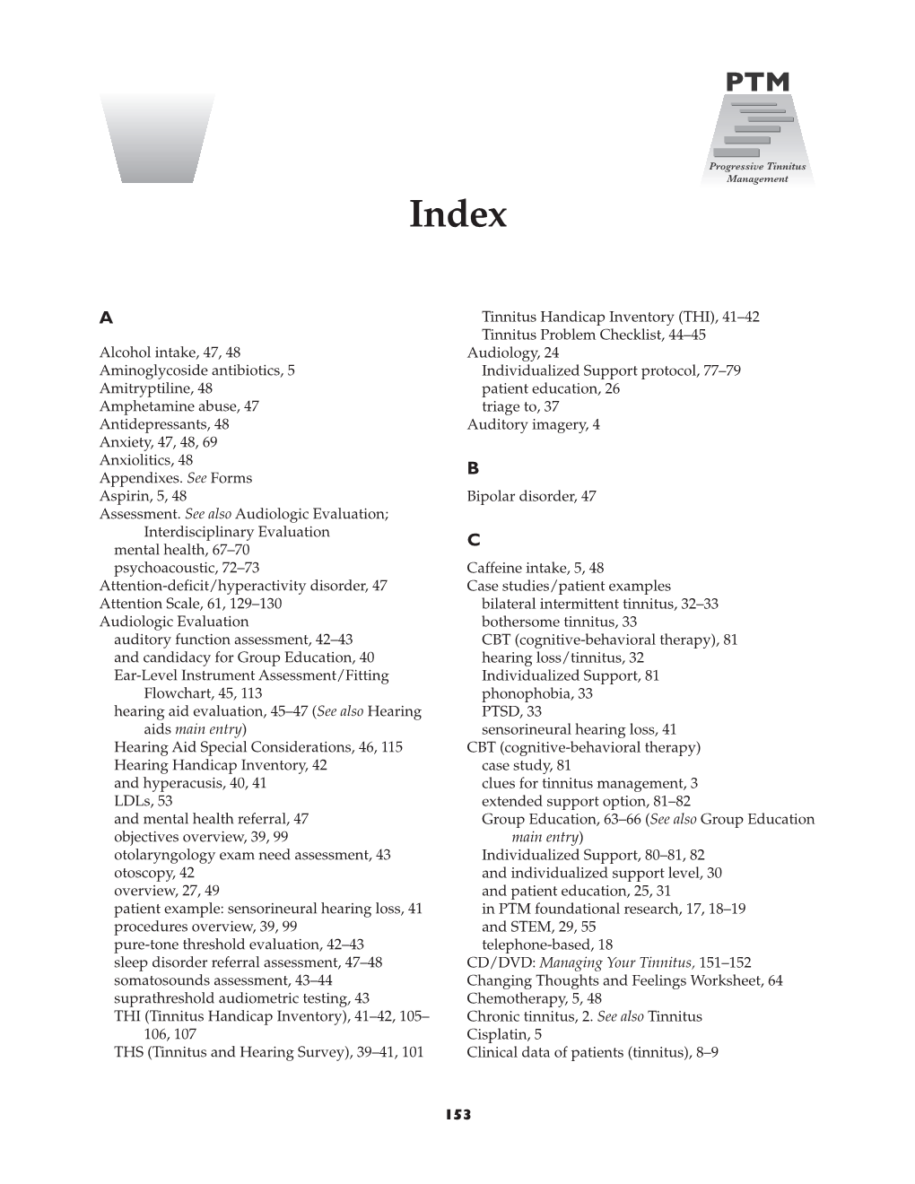 153 Alcohol Intake, 47, 48 Aminoglycoside Antibiotics, 5