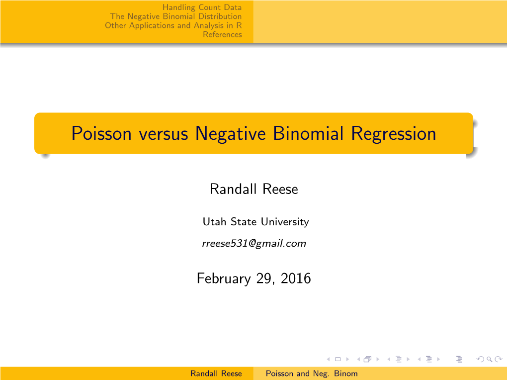 Poisson Versus Negative Binomial Regression