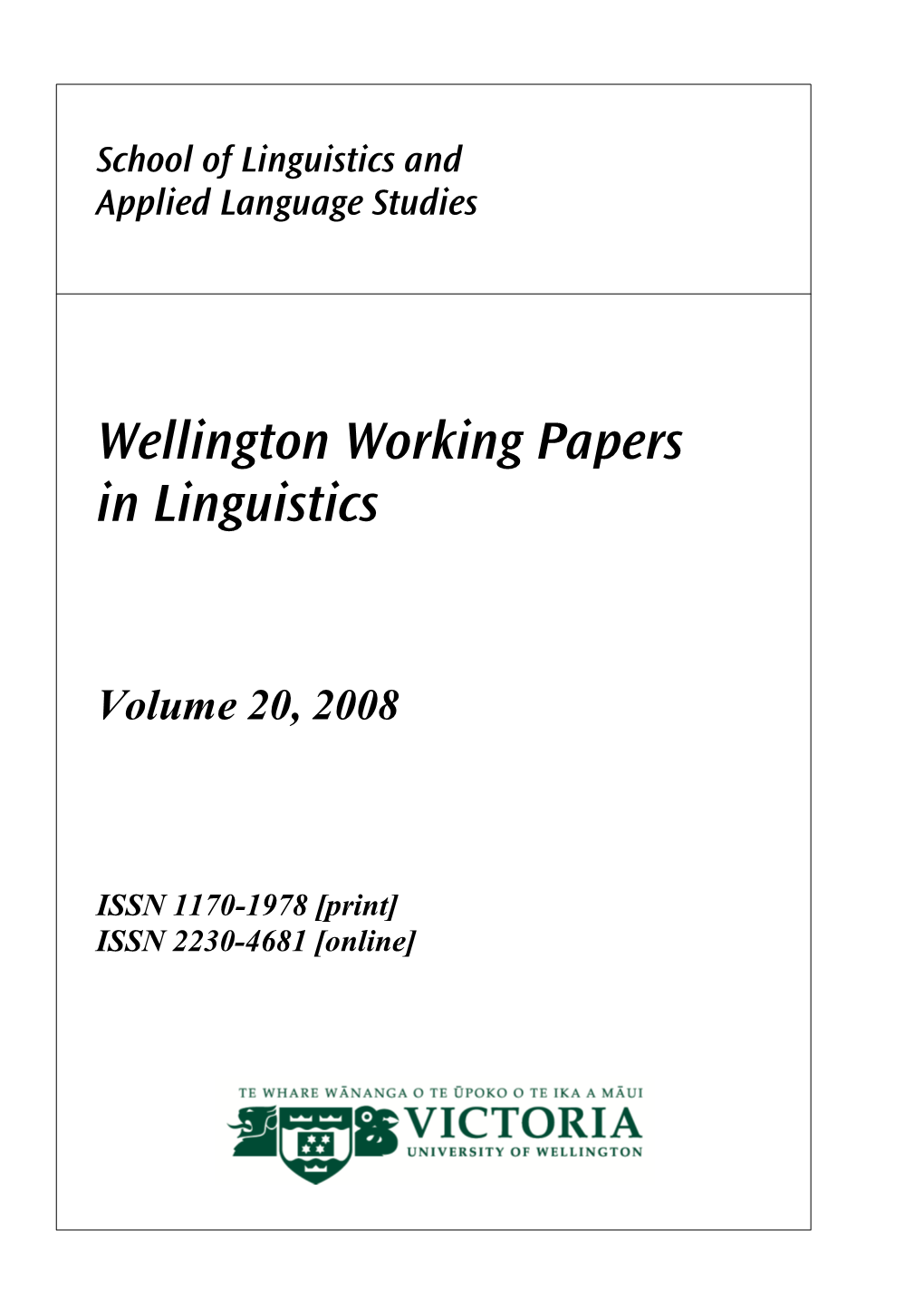 WWP, Volume 20, 2008Pdf2.1MB