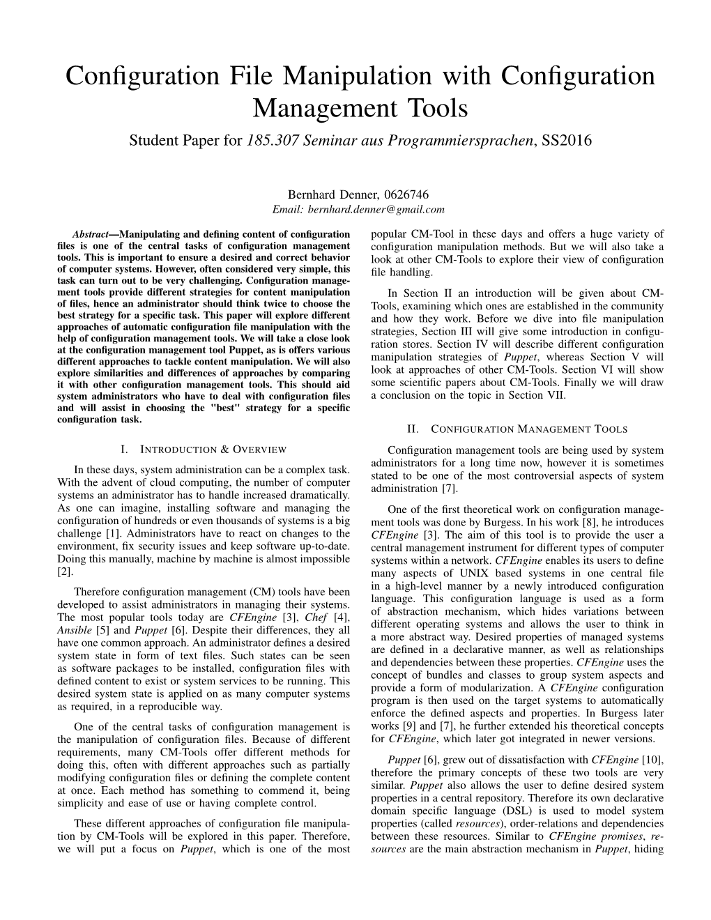 Configuration File Manipulation with Configuration Management Tools