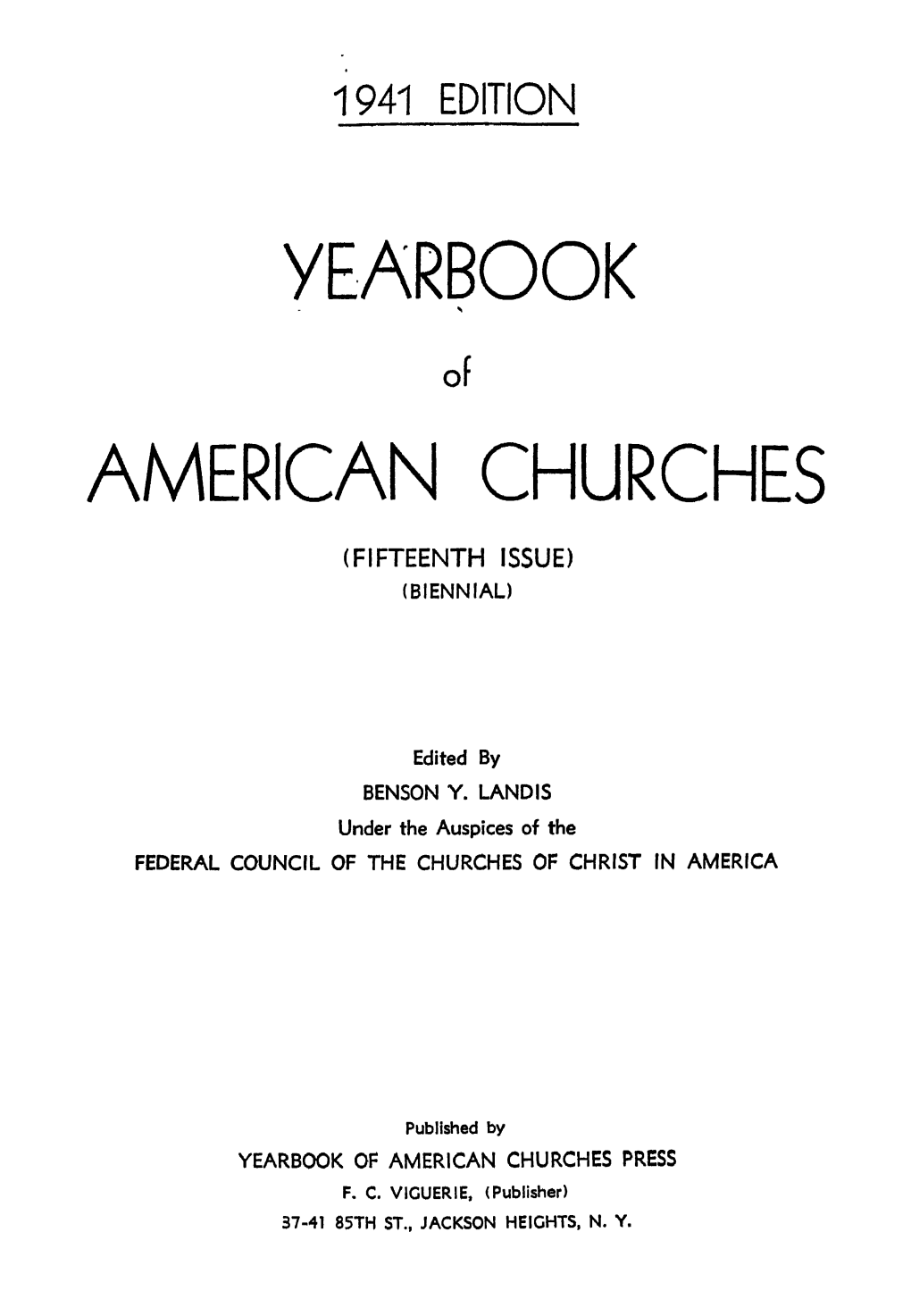 Yearbook American Churches