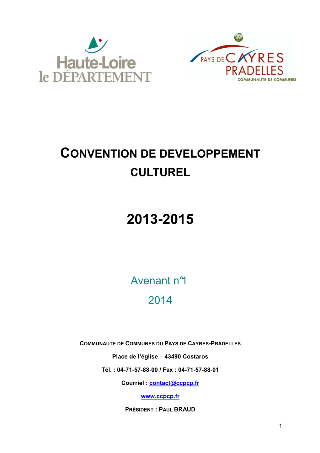 Avenant 2014 Ccpcp