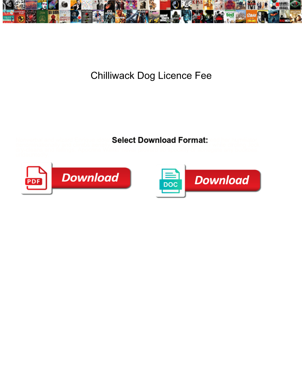 Chilliwack Dog Licence Fee