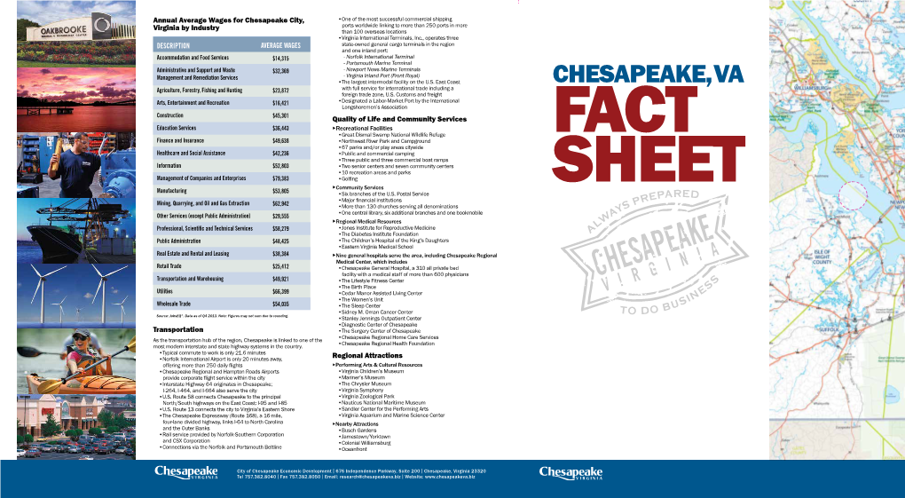 Chesapeake Economic Development Fact Sheet