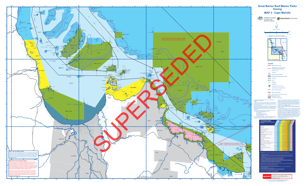 Great Barrier Reef Marine Parks Zoning MAP 3