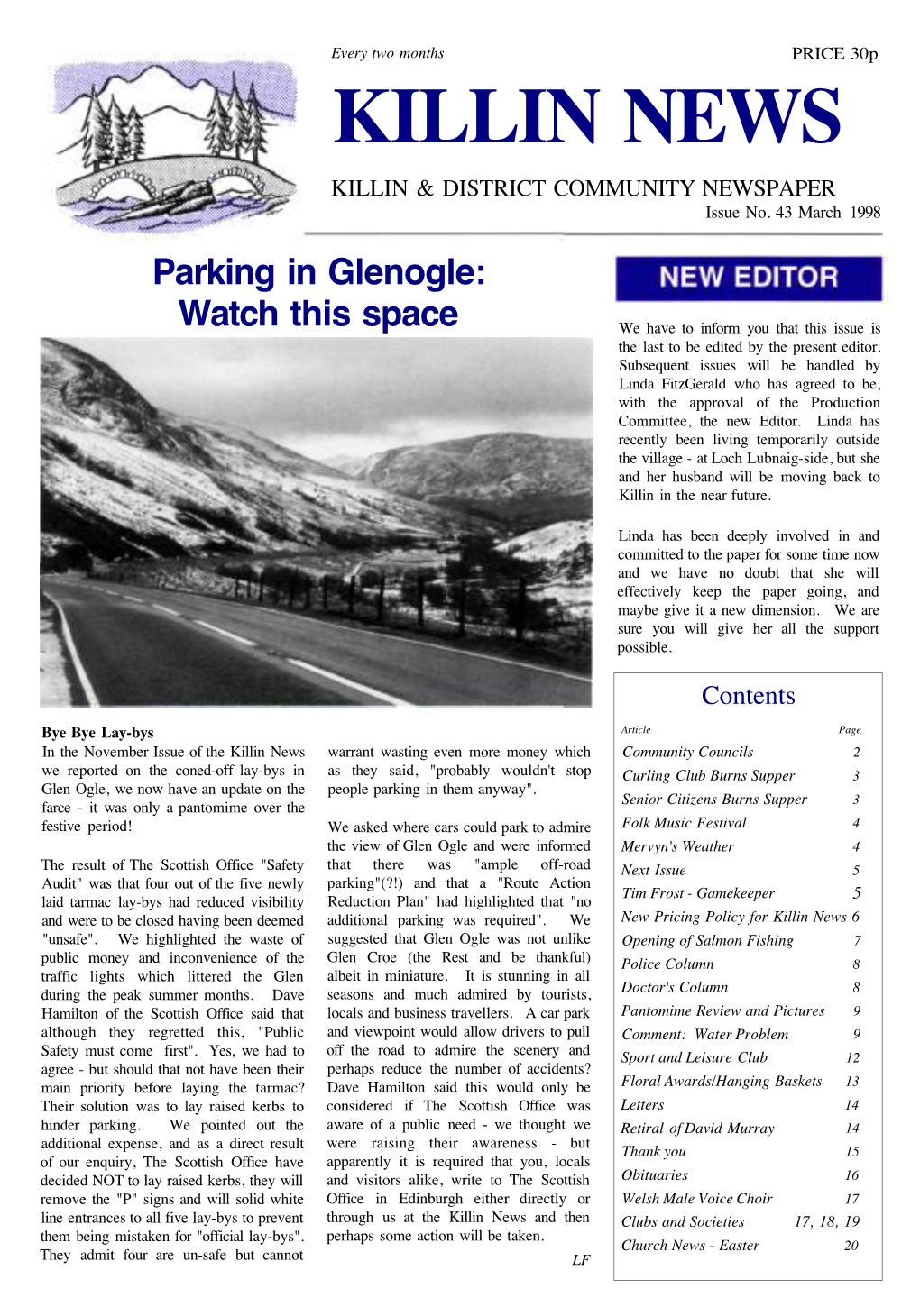 March 1998 Parking in Glenogle