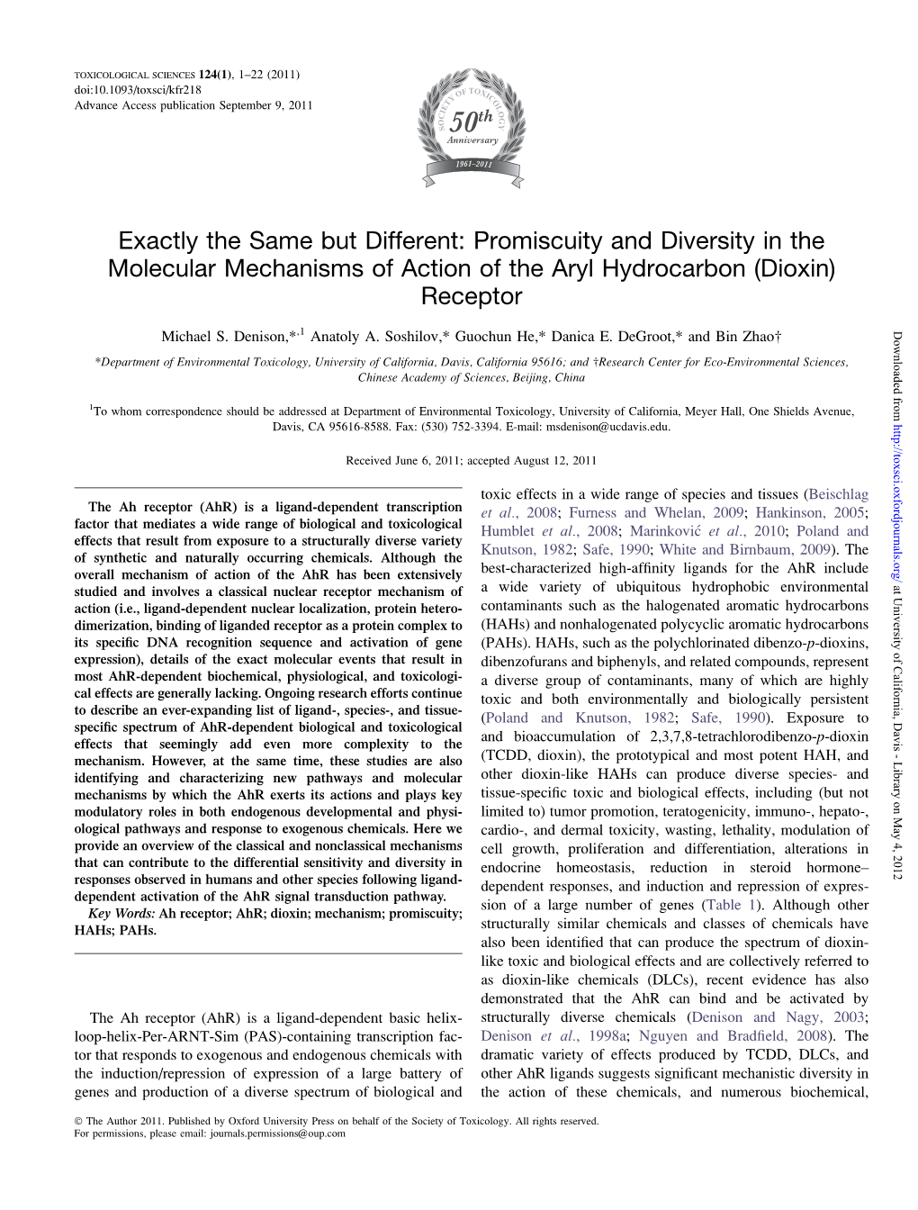 Dioxin) Receptor