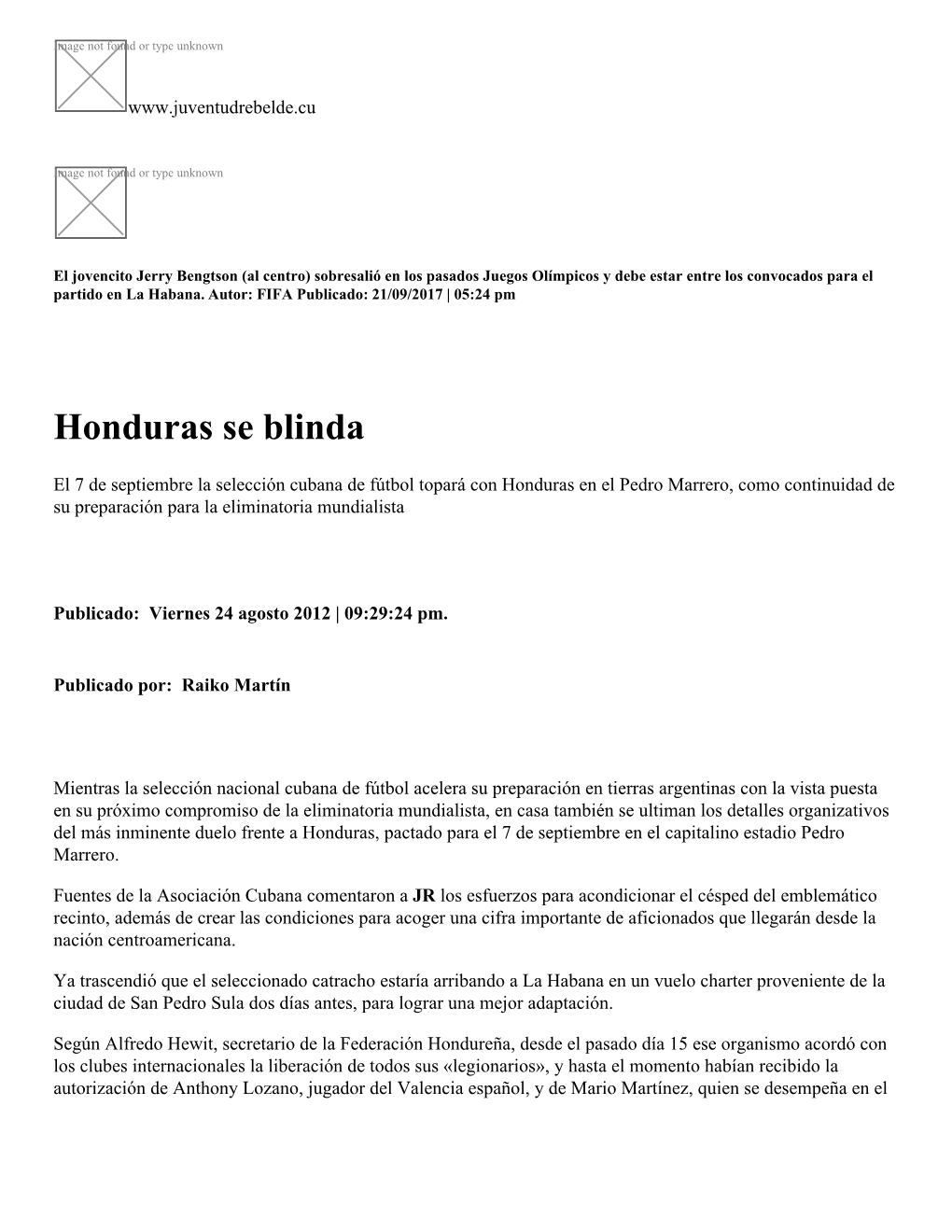 Honduras Se Blinda