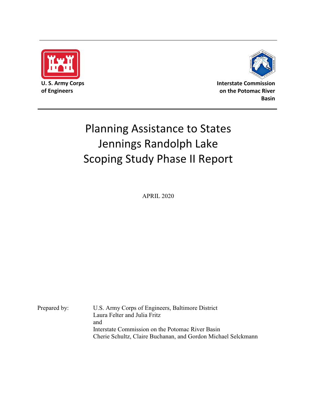 Planning Assistance to States Jennings Randolph Lake Scoping Study Phase II Report