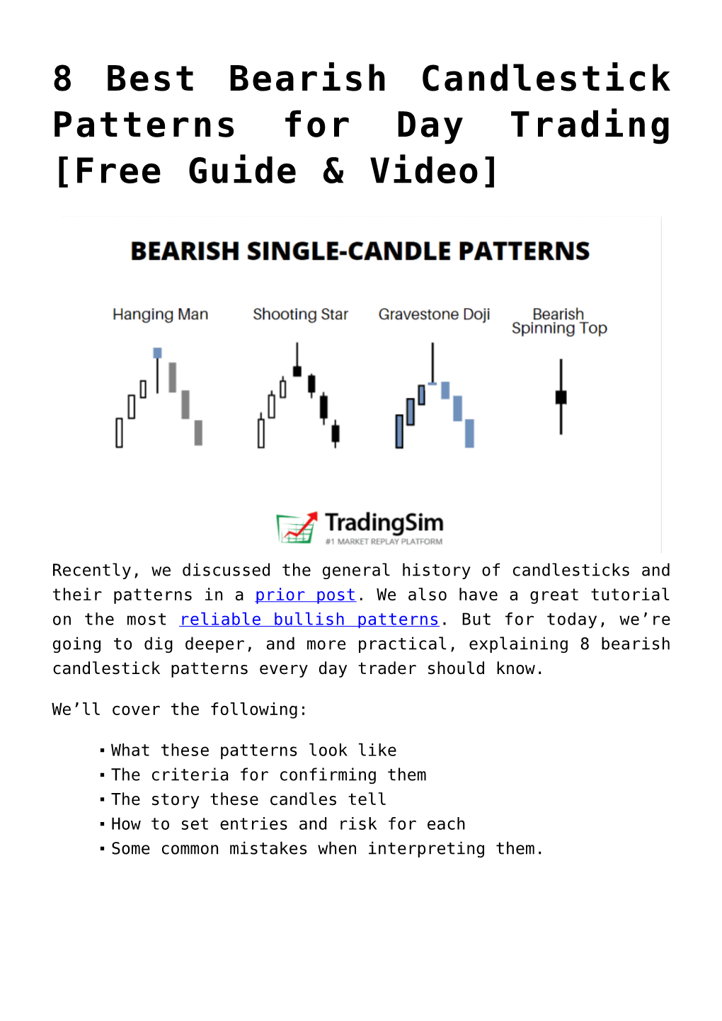 8 Best Bearish Candlestick Patterns for Day Trading [Free Guide & Video]