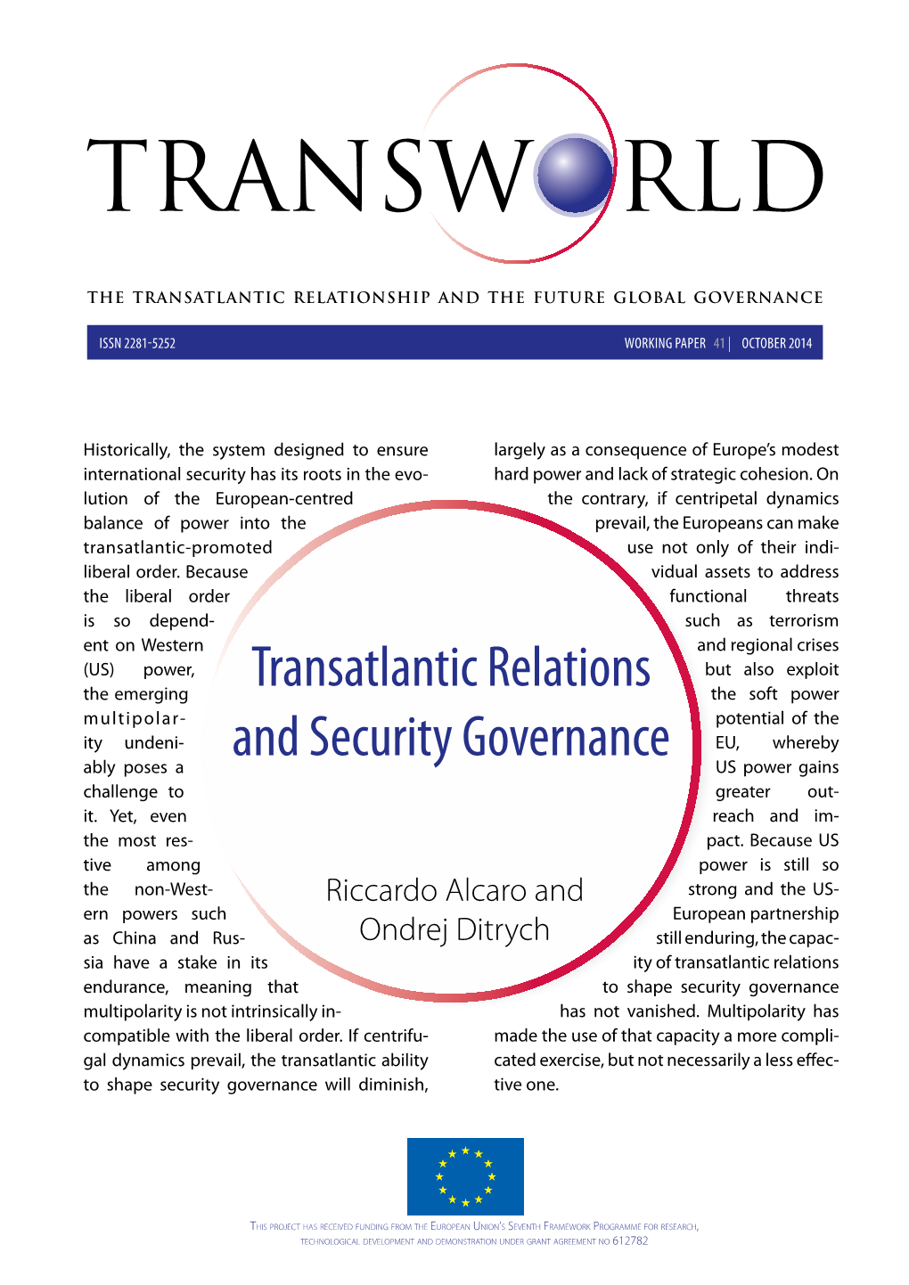 Transatlantic Relations and Security Governance