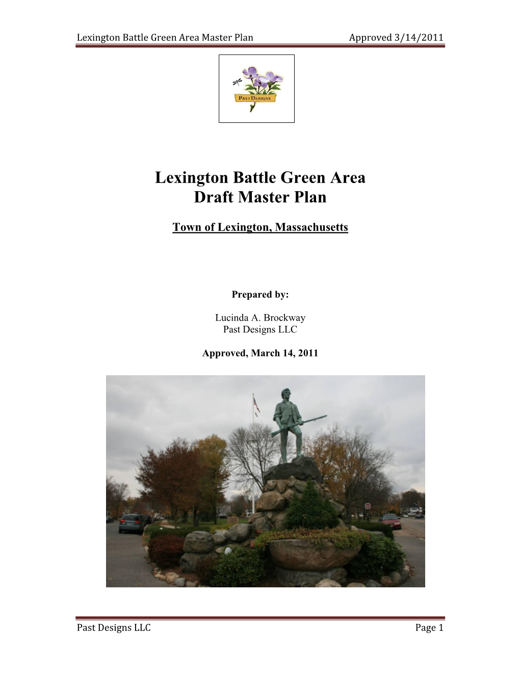 Lexington Battle Green Area Draft Master Plan