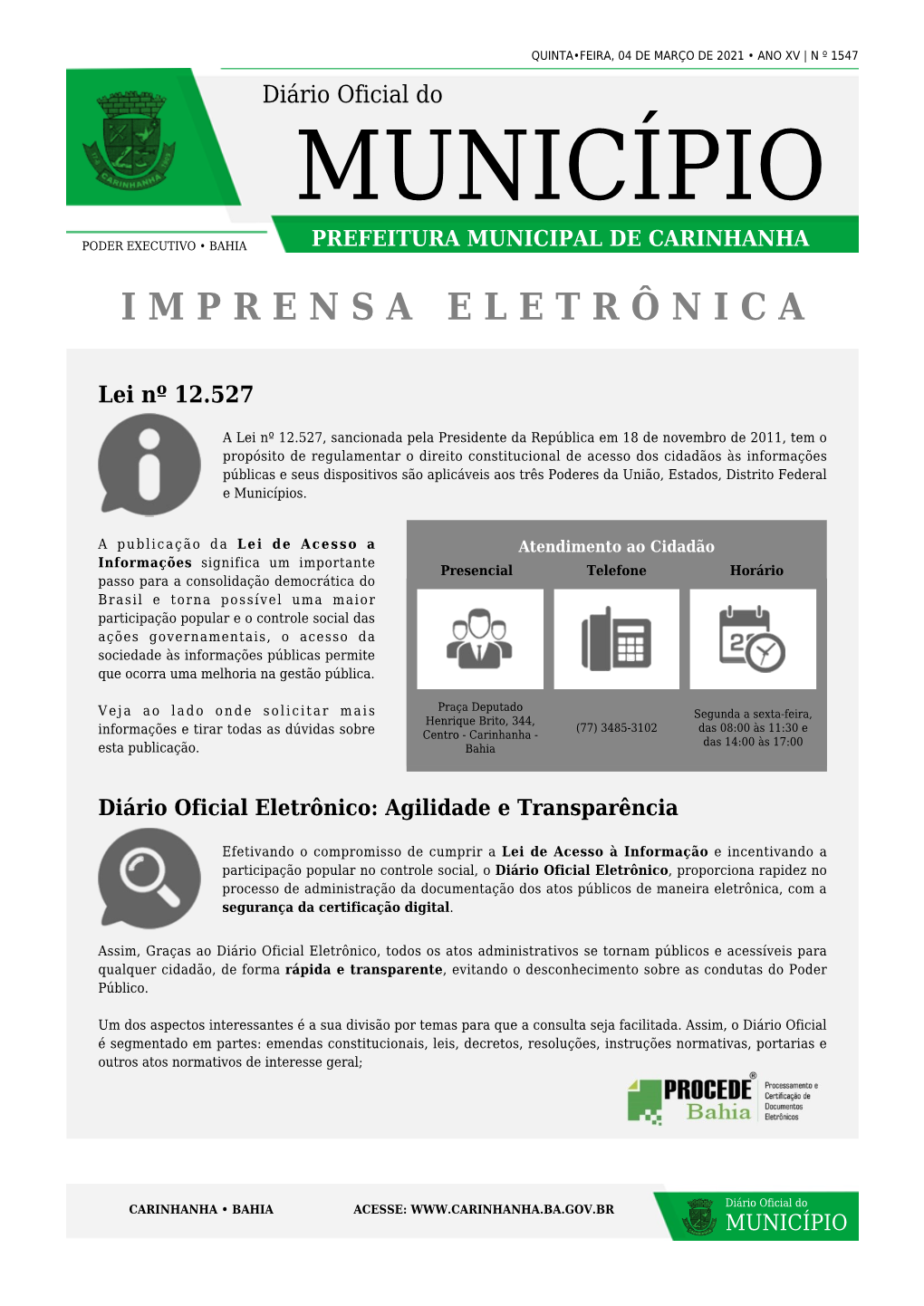 Prefeitura Municipal De Carinhanha