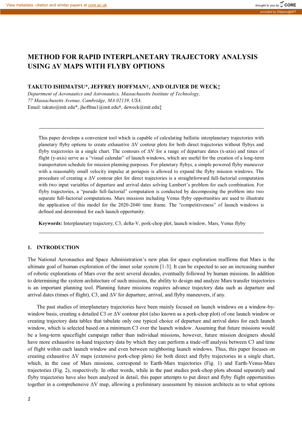 Method for Rapid Interplanetary Trajectory Analysis Using Δv Maps with Flyby Options