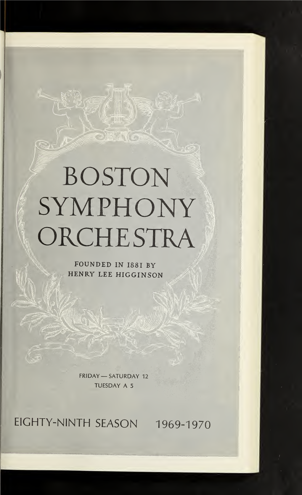 Boston Symphony Orchestra Concert Programs, Season 89, 1969-1970