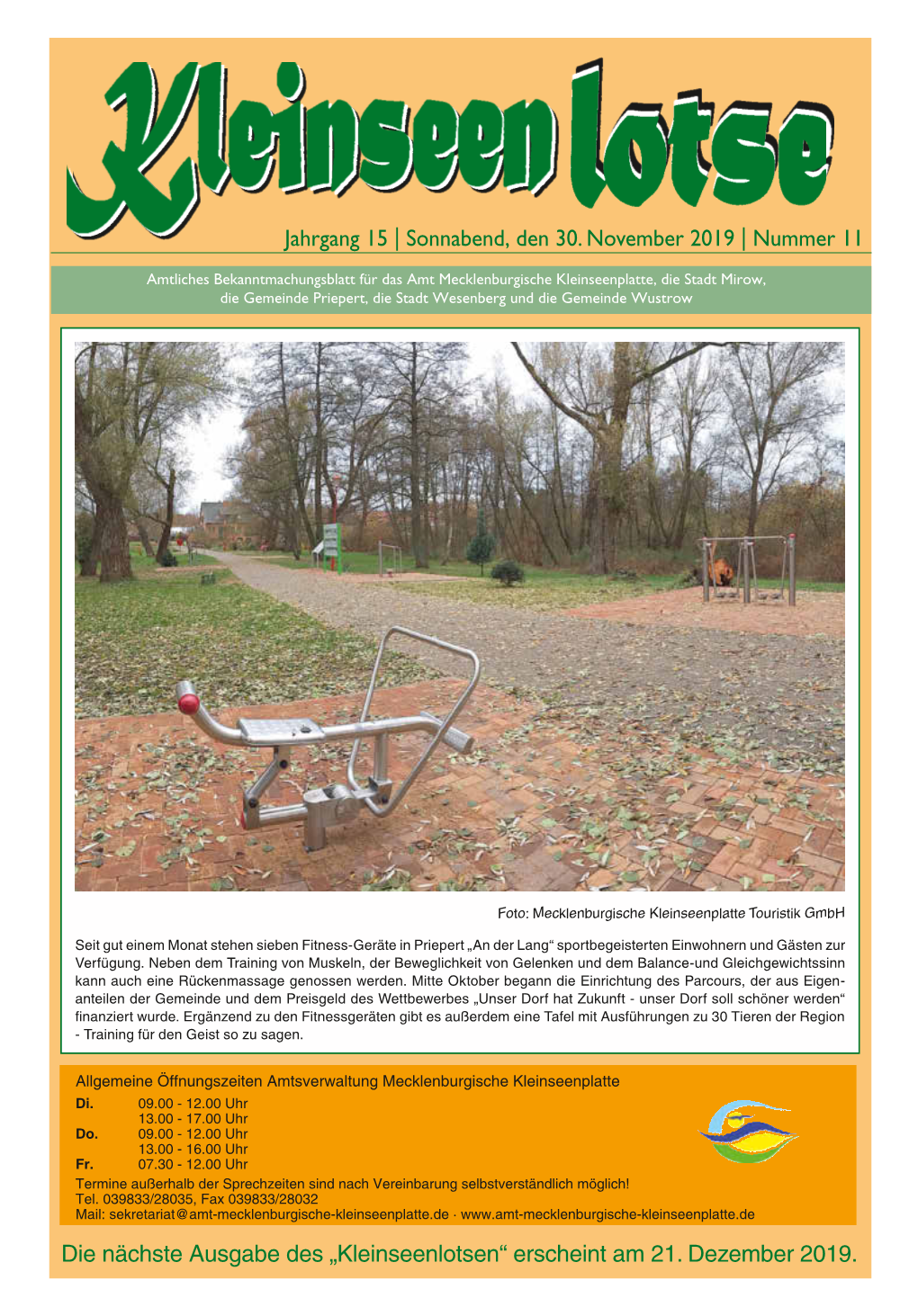 Sonnabend, Den 30. November 2019 | Nummer 11