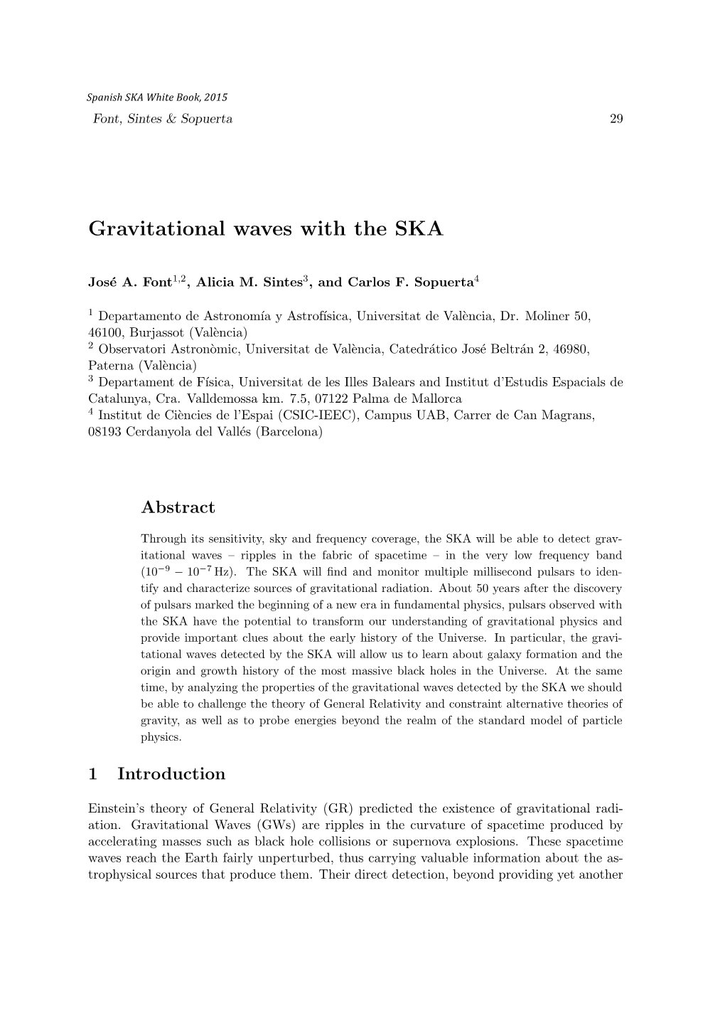 Gravitational Waves with the SKA