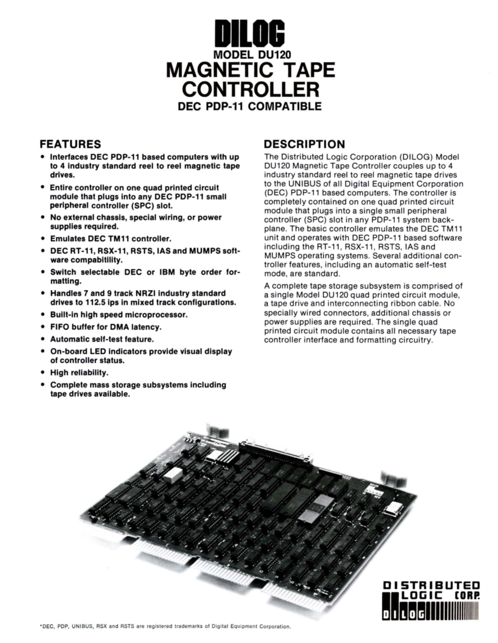 Magnetic Tape Controller Dec Pdp-11 Compatible