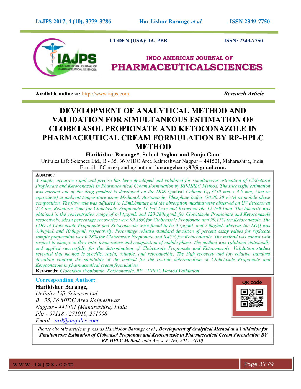 120.Clobetasol Propionate and Ketoconazole@Paper.Pdf