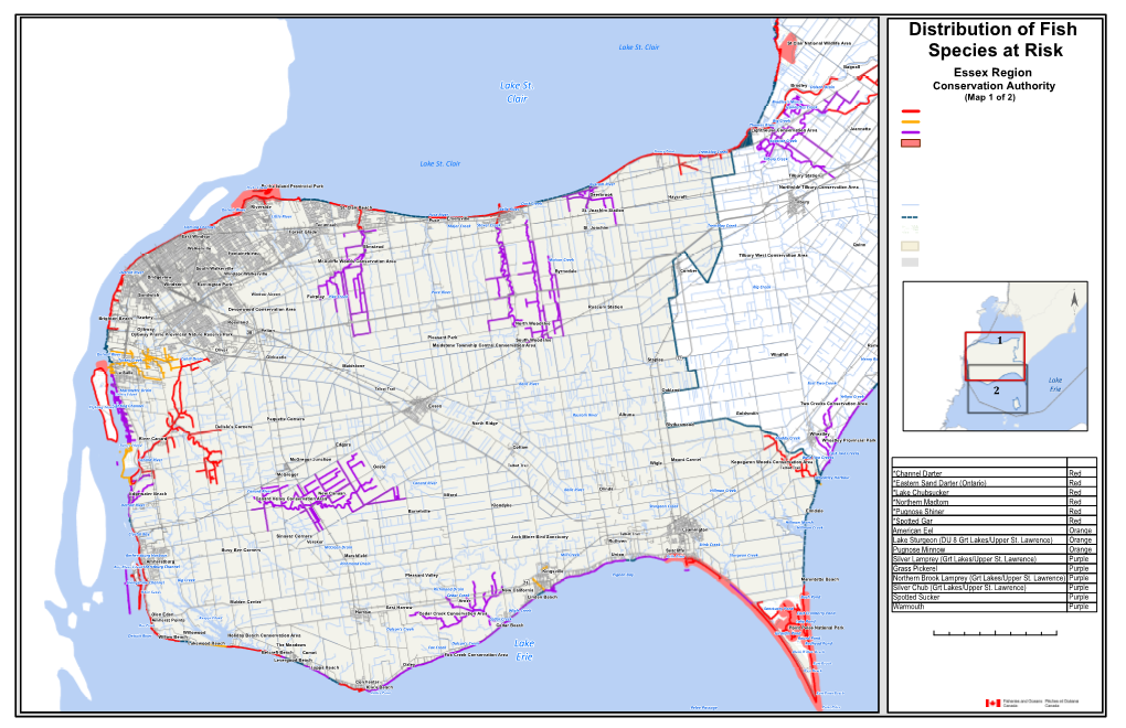 Distribution of Fish Species at Risk