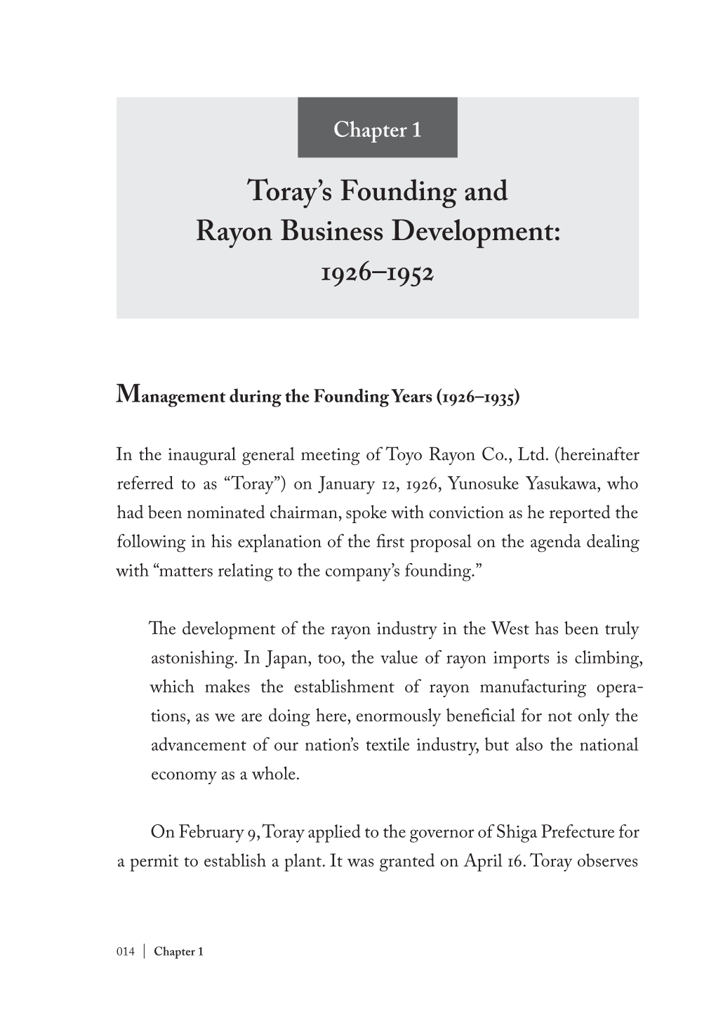 Toray's Founding and Rayon Business Development: 1926–1952